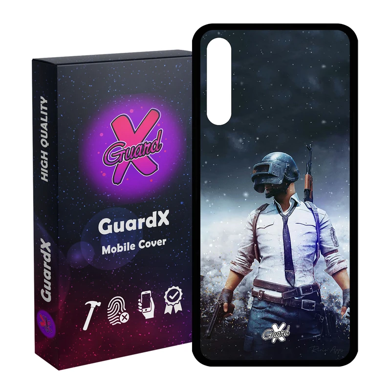 کاور گارد ایکس طرح Pubg مدل Glass10039 مناسب برای گوشی موبایل هوآوی Y8P / P Smart S