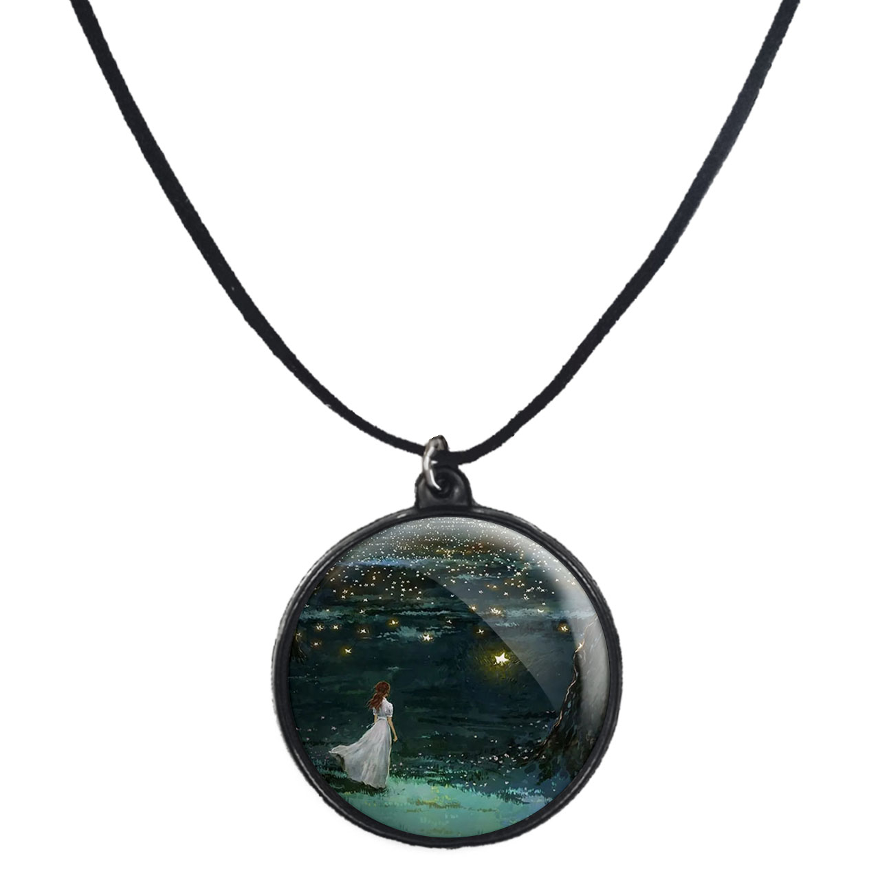 گردنبند پرمانه طرح دخترونه کد pmb.23406 مدل دو طرفه