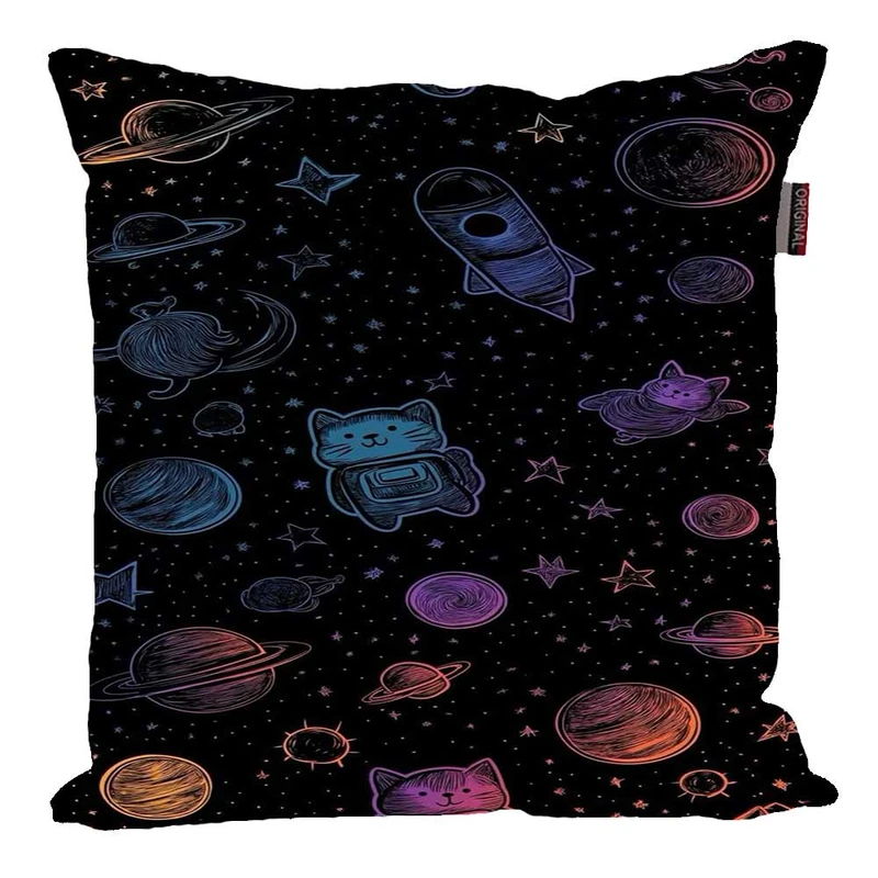 کوسن پاد آفرین مدل فانتزی مینیمال گربه فضانورد کد 02597