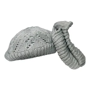 ست کلاه و شال گردن بافتنی زنانه مدل 04