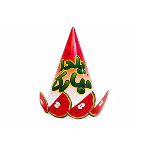 کلاه مدل تاجدار یلدا طرح هندوانه