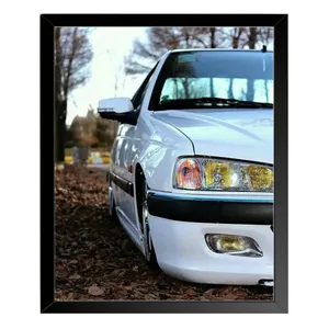 تابلو بکلیت طرح ماشین و خودرو پژو پارس مدل b-po1534 فریم مشکی