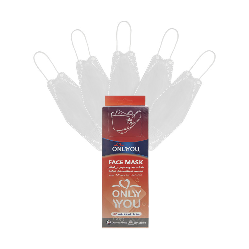 ماسک تنفسی اونلی یو مدل سه بعدی Wwt 553 بسته 20 عددی ماسک تنفسی اونلی یو مدل سه بعدی Wwt 553 بسته 20 عددی