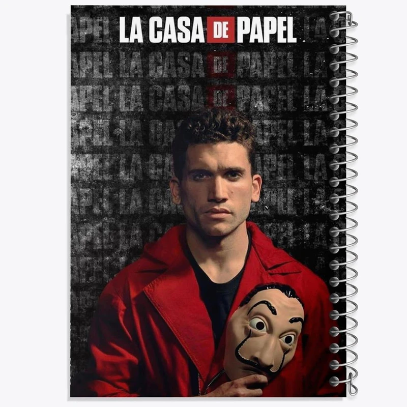 دفتر مشق 50 برگ خندالو مدل دنور سریال Money Heist کد 3230