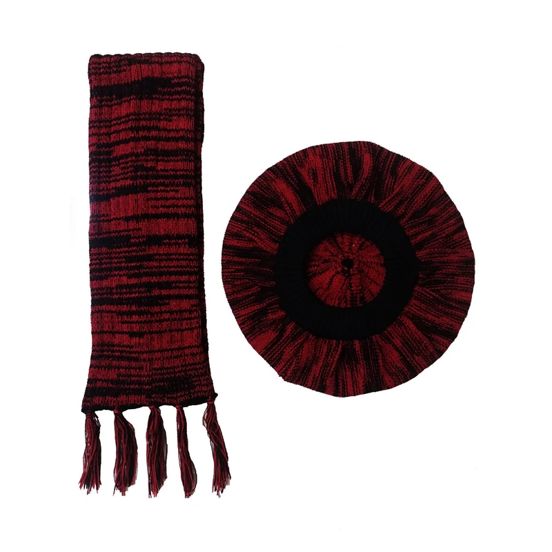 عکس شماره 3 : ست کلاه و شال گردن بافتنی کد c5