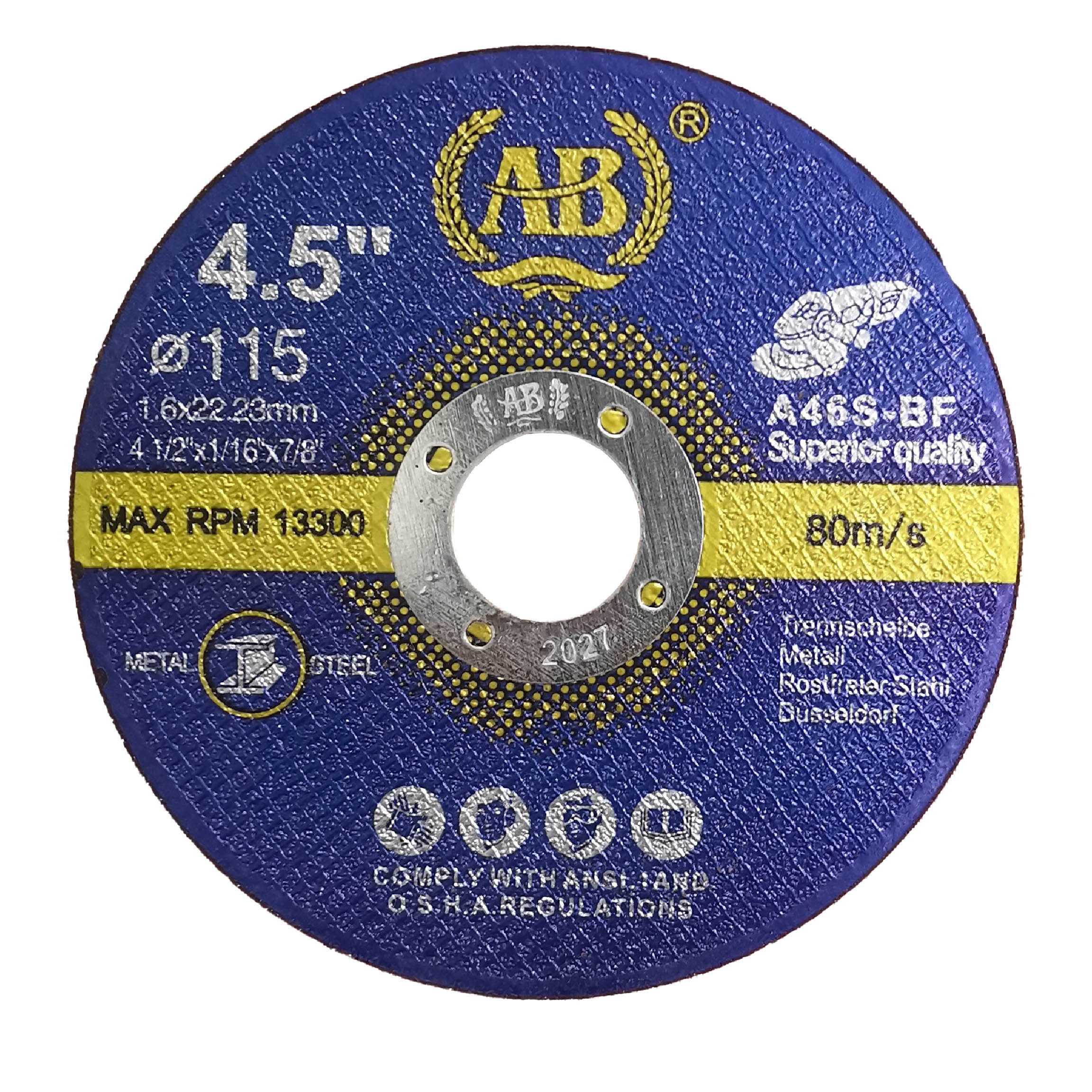 مینی صفحه برش استیل مدل AB 115x1.6 بسته 10 عددی