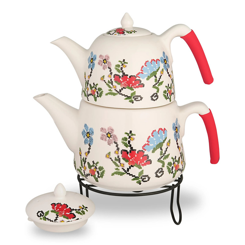 ست کتری و قوری ریور مدل فرشته گنجایش کتری 2.5 لیتر و گنجایش قوری 0.8 لیتر