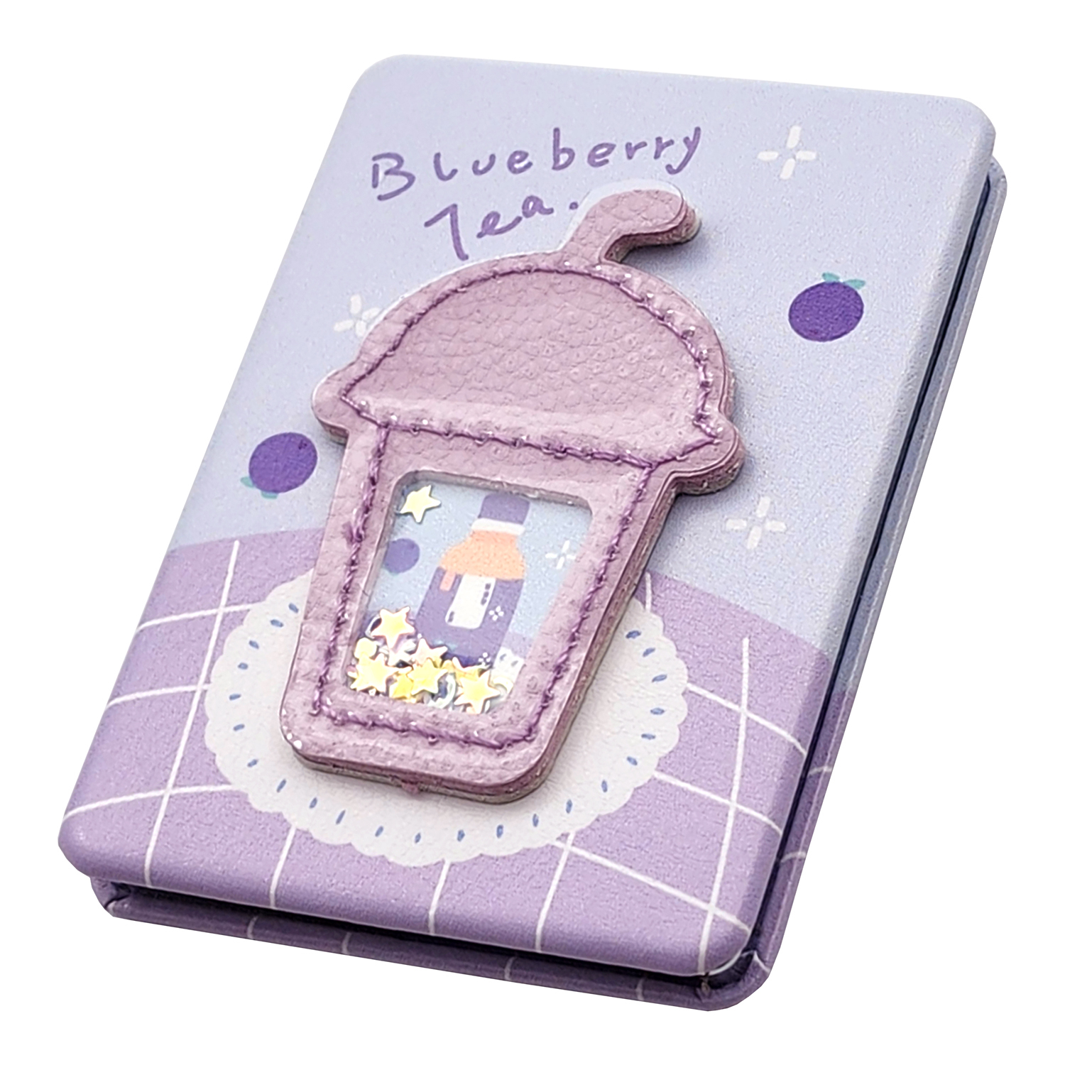 آینه جیبی مدل اسموتی بلوبری طرح آکواریومی کد ZJ-MR37-12