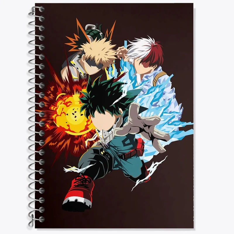 دفتر لغت 50 برگ خندالو مدل باکوگو و دکو و شوتو انیمه آکادمی قهرمان من کد 11607