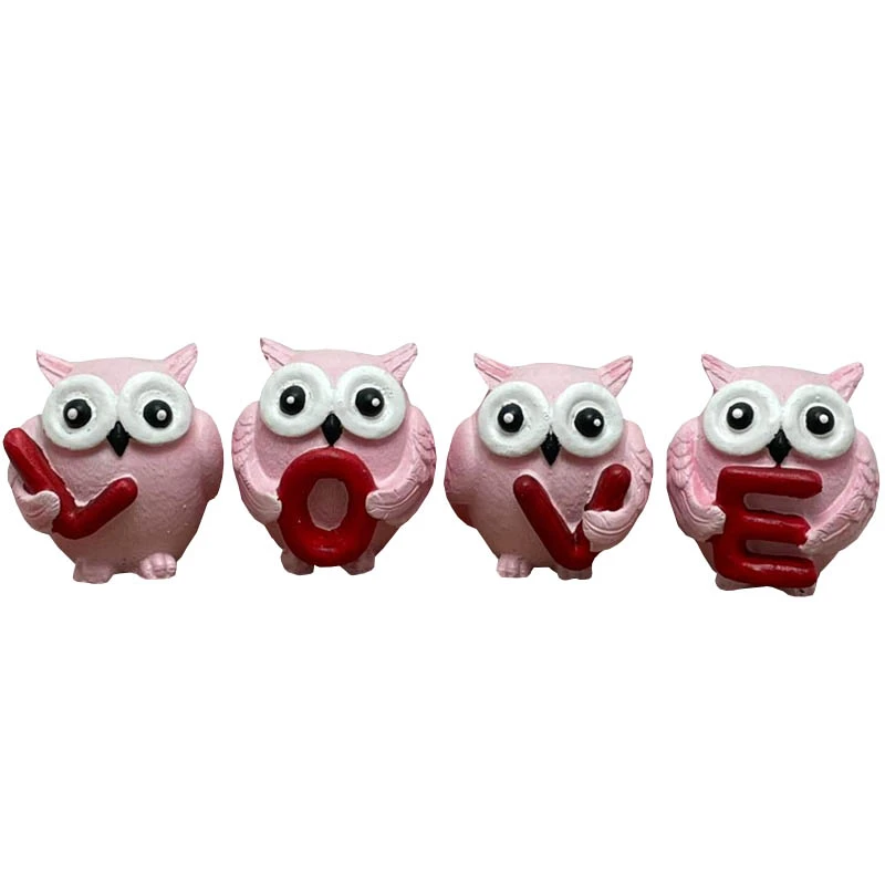 مجسمه طرح جغد مدل لاو مجموعه 4 عددی