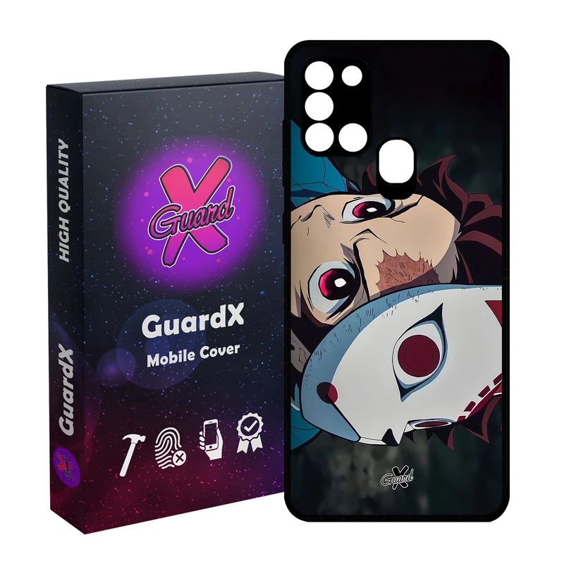 کاور گارد ایکس طرح تانجیرو کامادو انیمه مدل Glass10562 مناسب برای گوشی موبایل سامسونگ Galaxy A21s