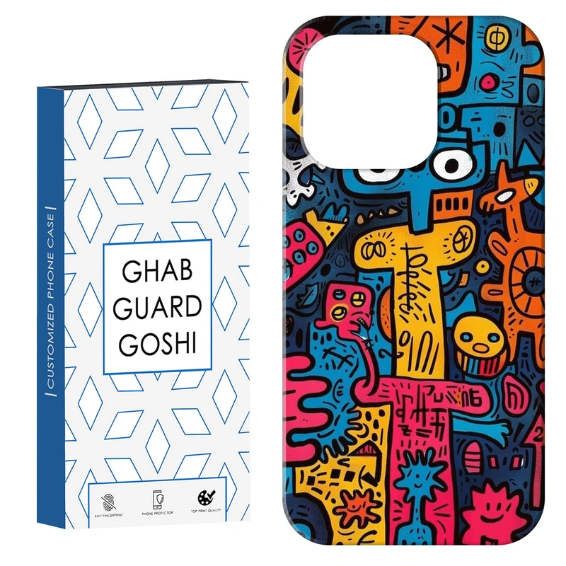 کاور قاب گارد گوشی طرح شلوغ کد Dimo-173 مناسب برای گوشی موبایل اپل  IPHONE 16 PRO MAX   