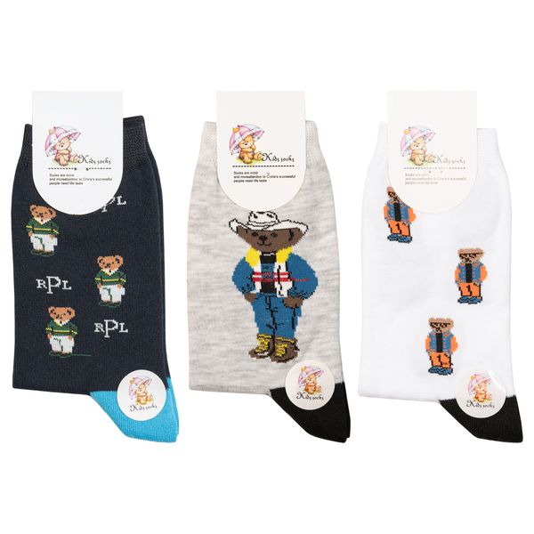 جوراب ساق بلند بچگانه مدل B2-5 مجموعه 3 عددی