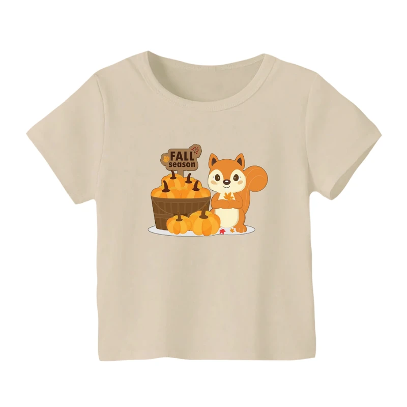 تی شرت آستین کوتاه بچگانه مدل سنجاب کد ۷