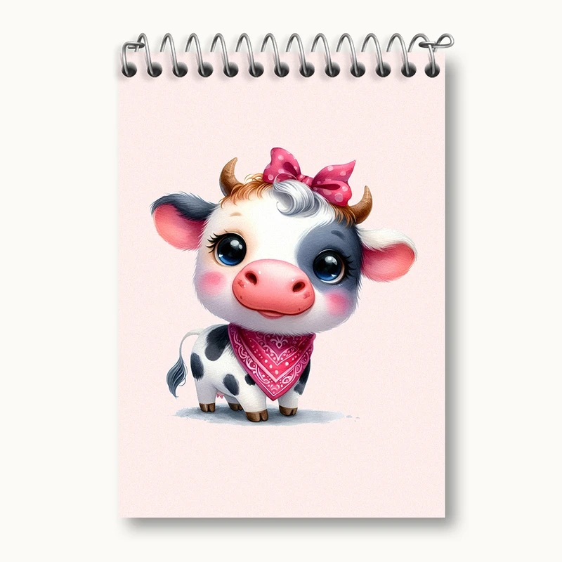 دفتر یادداشت 50 برگ خندالو طرح گاو بامزه کد N5553