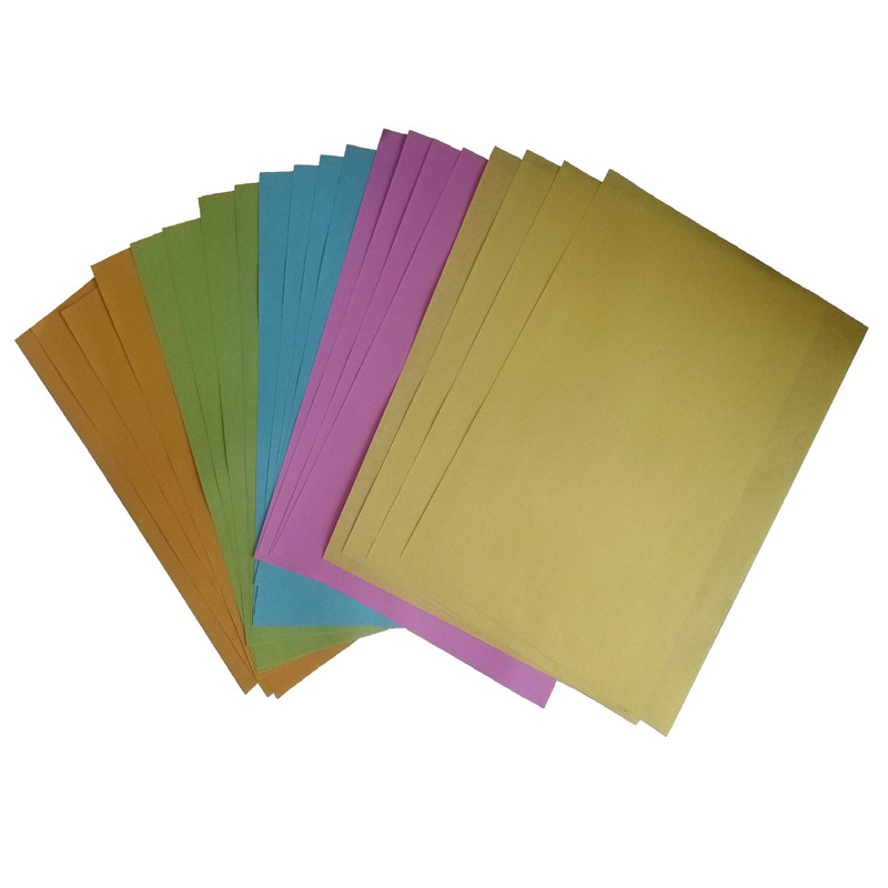 کاغذ رنگی A4 کپی مکس مدل رنگین کمان بسته 20 عددی