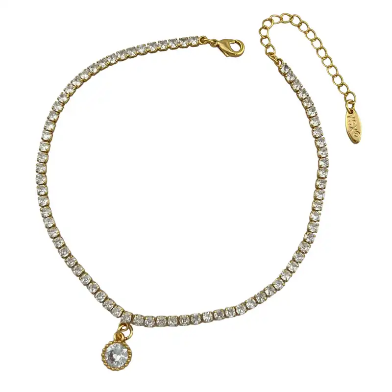 پابند زنانه وای اس ایکس مدل تک نگین کد A4535