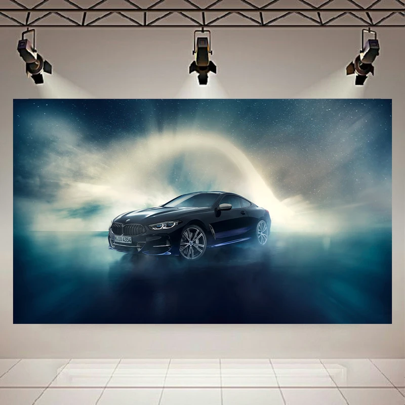 پوستر طرح کهکشانی بی ام و مدل BMW M850i کد AR30922