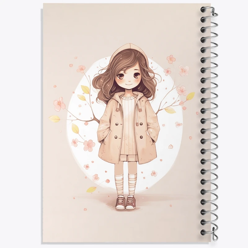 دفتر ژورنال نویسی 50 برگ خندالو مدل نقطه ای طرح دخترانه کد F2105