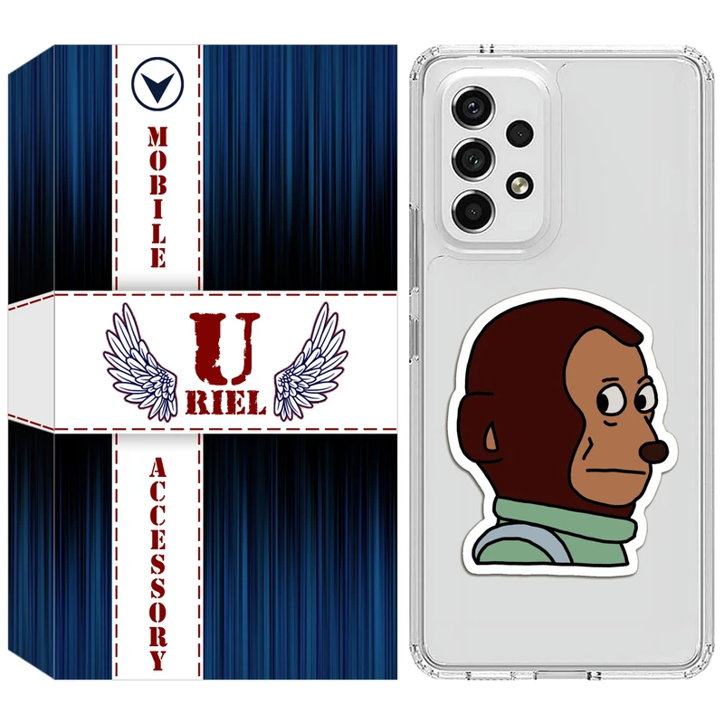 کاور یوریل مدل Clear کد 88 طرح میمون مناسب برای گوشی موبایل سامسونگ Galaxy A23 4G