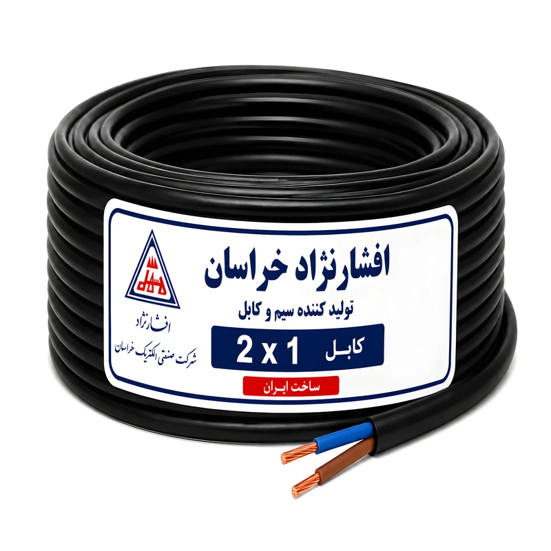 کابل برق افشان  2 در 1 افشار نژاد خراسان مدل مس 