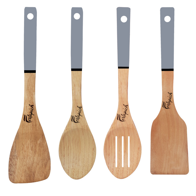 سرویس کفگیر و ملاقه 4 پارچه فرتاپیچ مدل چوبی کد 046 سرویس کفگیر و ملاقه 4 پارچه فرتاپیچ مدل چوبی کد 046