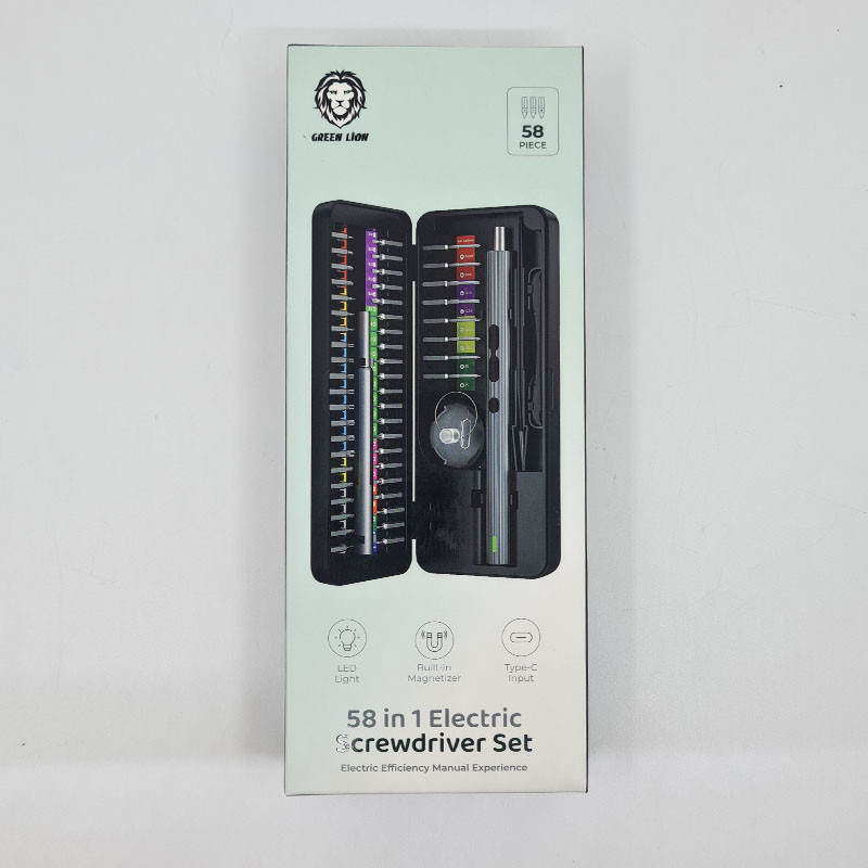 پیچ گوشتی شارژی گرین لاین مدل GN58IN1ELSD مجموعه 58 عددی