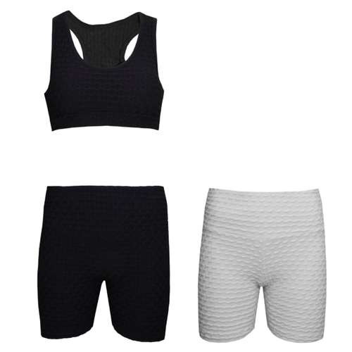 ست 3 تکه لباس ورزشی زنانه مدل آنتی سلولیت