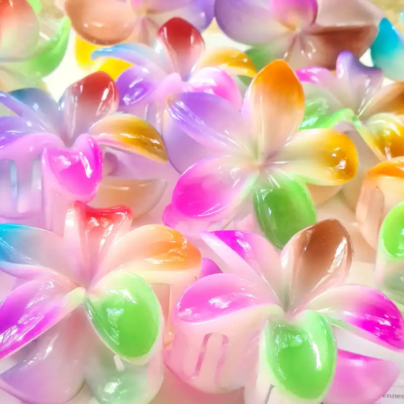 کلیپس مو زنانه مدل گل پلومریا brg 1440