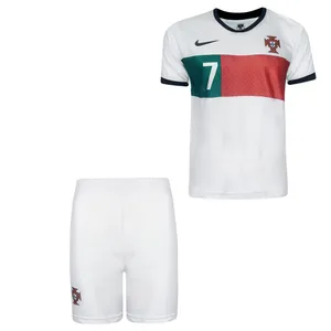 ست پیراهن و شورت ورزشی پسرانه  مدل رونالدو طرح پرتغالامضادار 2023 کد AWAY
