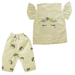 ست تی شرت و شلوارک دخترانه مدل UNI-ZRD