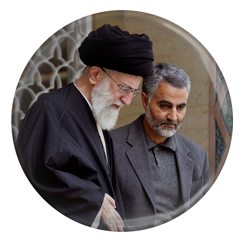مگنت طرح رهبر حضرت خامنه ای و سردار شهید حاج قاسم سلیمانی مدل S4848 