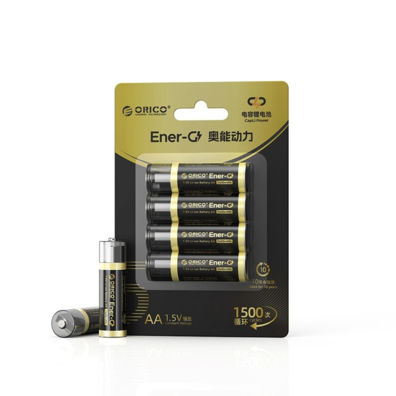 باتری لیتیومی قابل شارژ اوریکو مدل EG5A-UN-4PK-BP ظرفیت 2100 میلی‌آمپرساعت بسته 4 عددی 