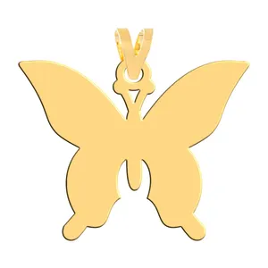 آویز گردنبند طلا 18 عیار زنانه فرشته مدل پروانه WNL-000504