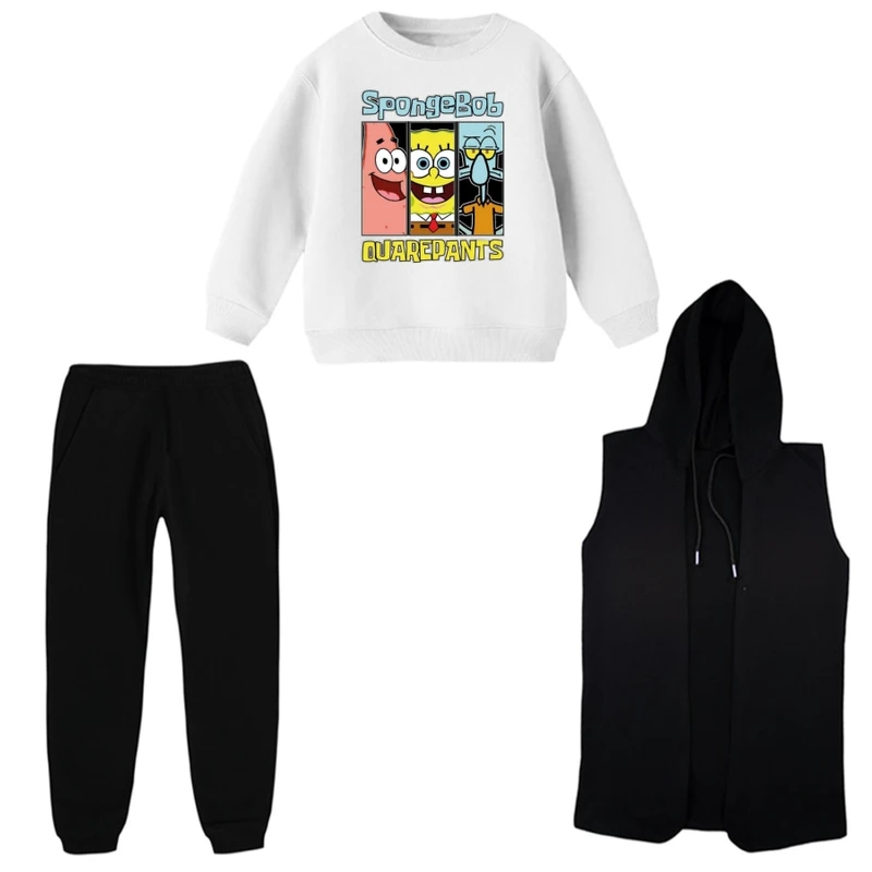 ست 3 تکه لباس راحتی بچگانه مدل باب اسفنجی کد 1