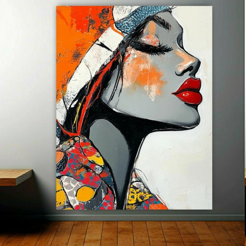 پوستر مدل چهره دختر آرایشگاه زنانه کد FP104698