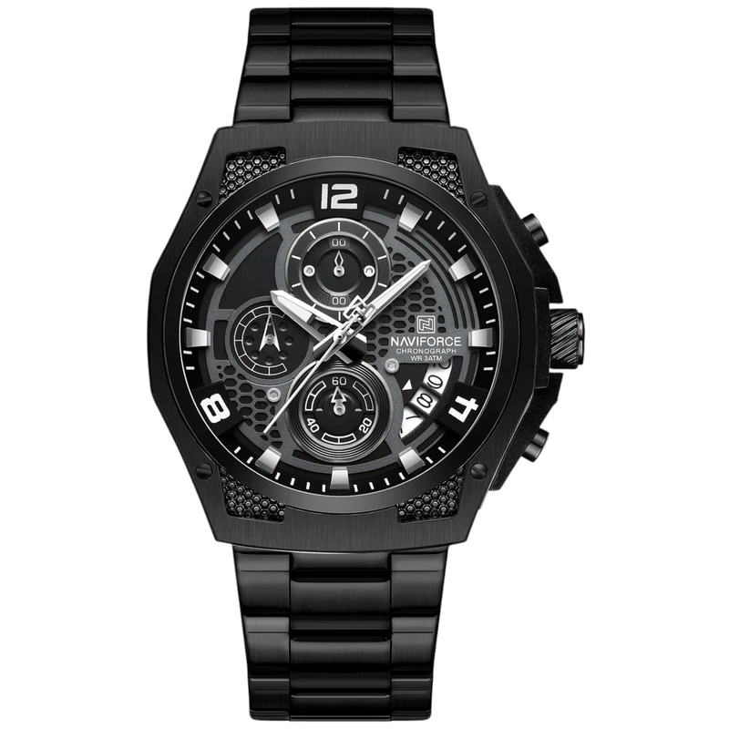 ساعت مچی عقربه‌ای کوارتز مردانه نیوی فورس مدل سه موتوره کد NF8051BB