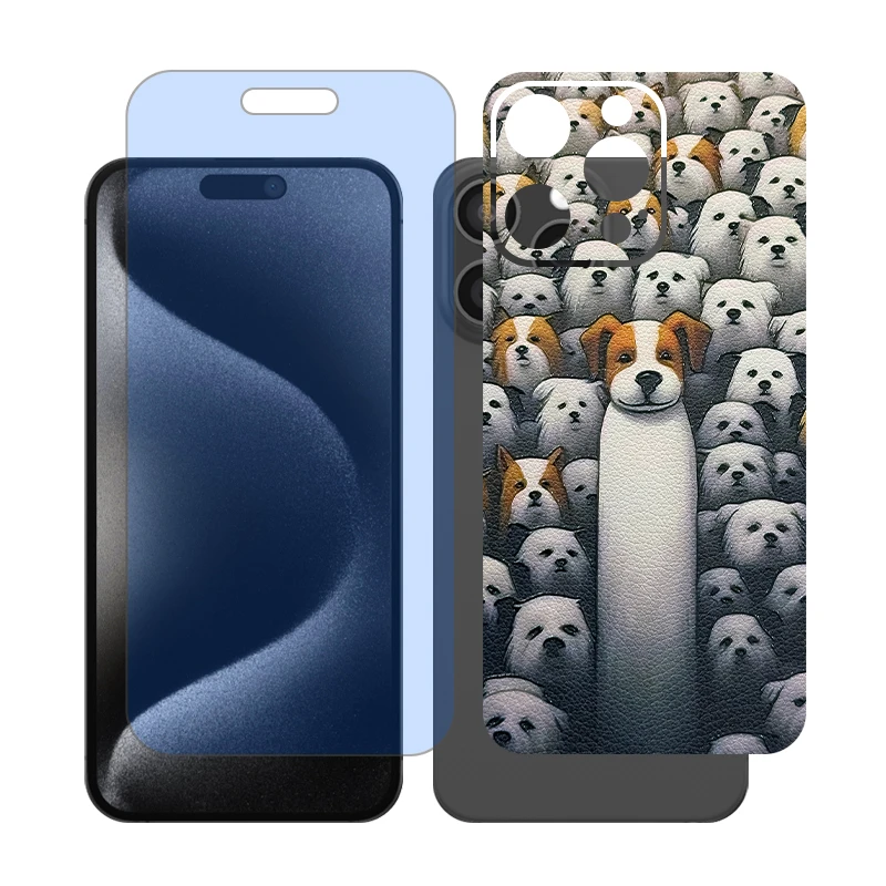 محافظ صفحه نمایش مات آنتی بلو گلس مدل Together مناسب برای گوشی موبایل اپل iPhone 16 Pro Max به همراه برچسب پوششی پشت گوشی