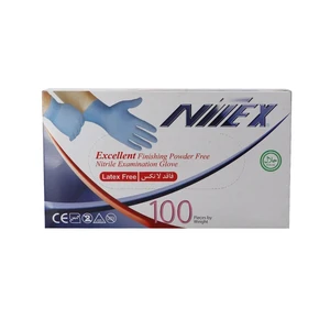 دستکش نیتریل غیر پودری نیتکس مدل 100 سایز کوچک (S) بسته 100 عددی