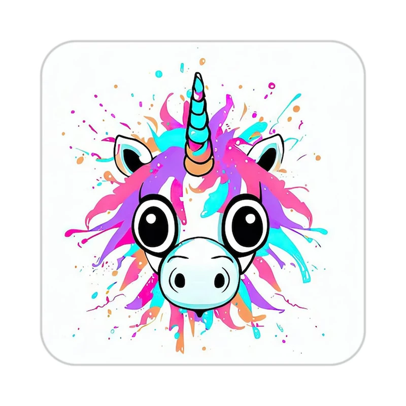 زیر لیوانی کاکتی طرح اسب تک شاخ و یونیکورن مدل mp32042