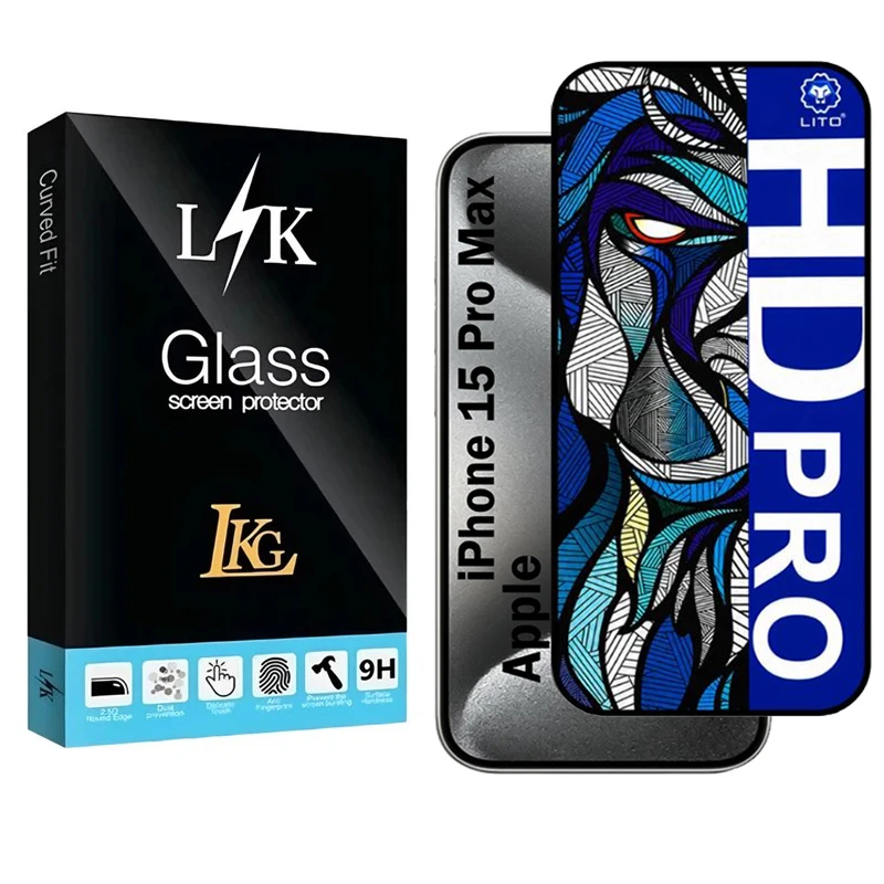 محافظ صفحه نمایش  شیشه ای ال کا جی مدل LIHD-LK مناسب برای گوشی موبایل اپل iPhone 15 ProMax