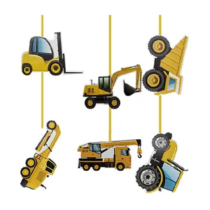 ریسه تزئینی مدل ماشین راهسازی مجموعه 6 عددی