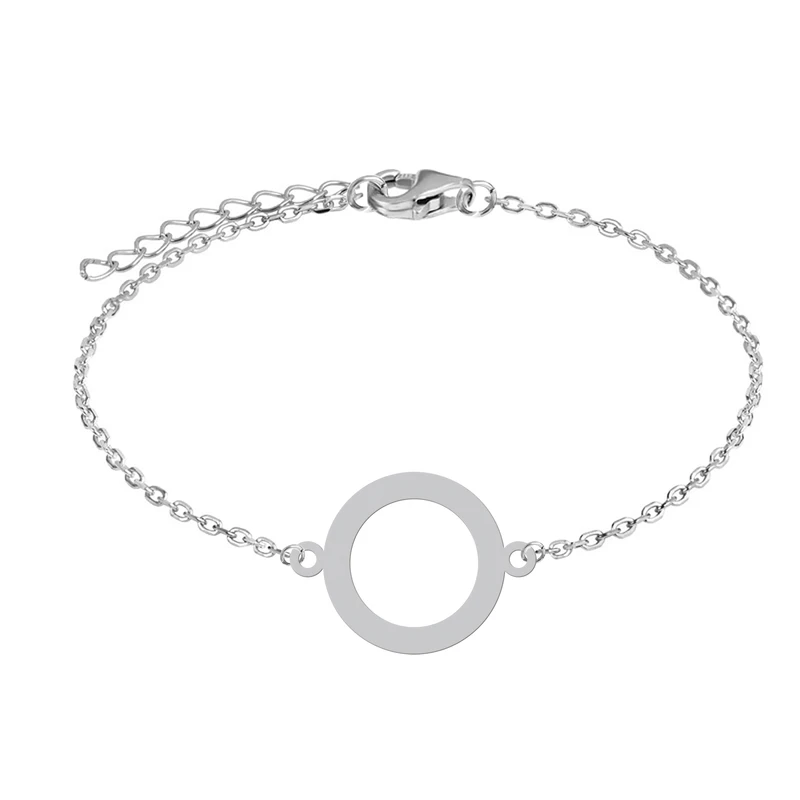دستبند زنجیری زنانه هایکا طرح شکل دایره کد zd.ha 241