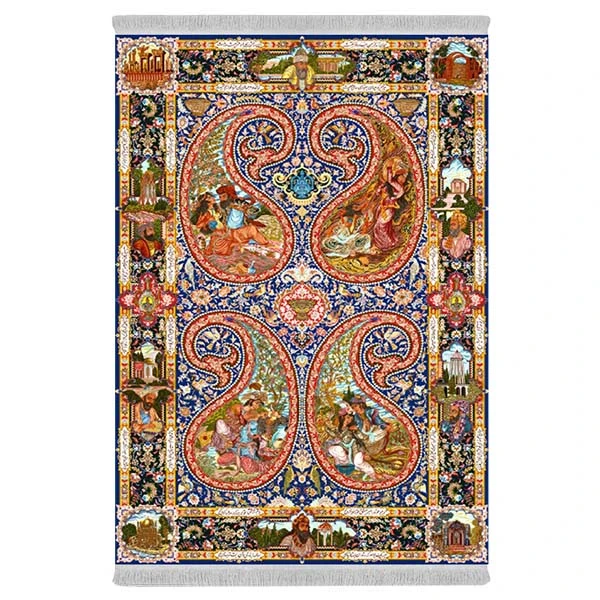 فرش پارچه‌ای دفه مدل فرشینه هازان مخمل کد 002