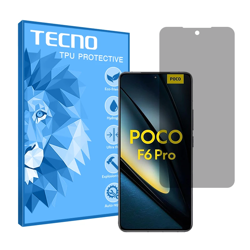 محافظ صفحه نمایش حریم شخصی تکنو مدل Resistant مناسب برای گوشی موبایل شیائومی Poco F6 Pro
