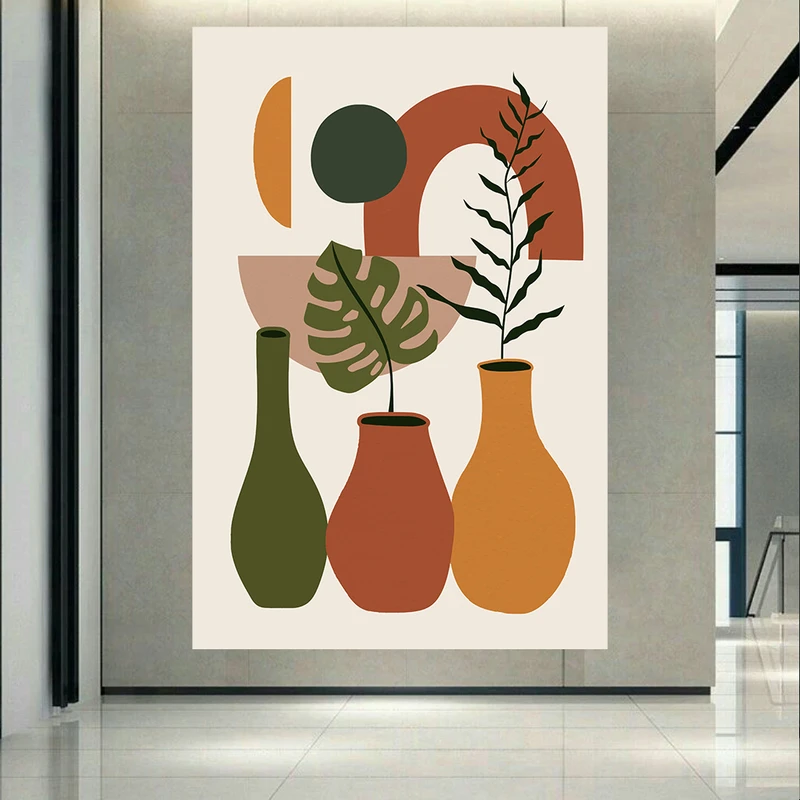 تابلو شاسی طرح مینیمال گلدان ها کد AR31035