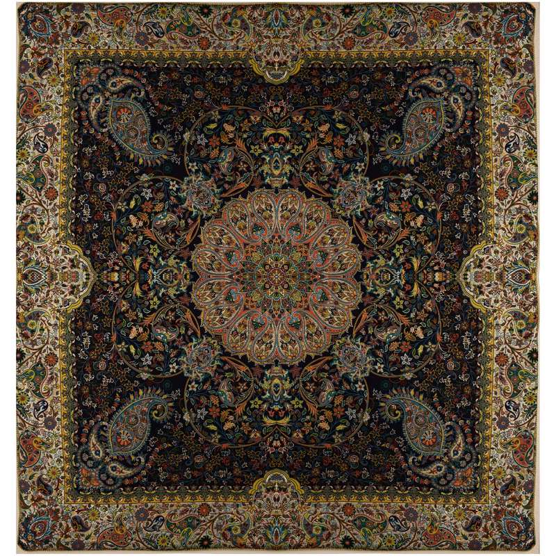 رومیزی ترمه نگین خاتم یزد طرح افشاری کد SRM
