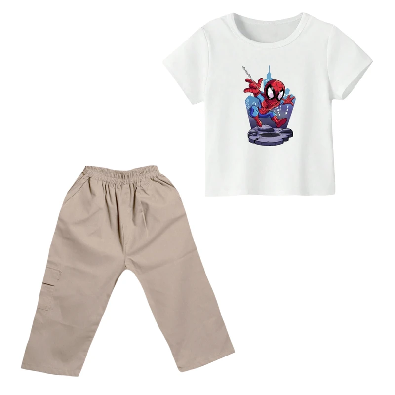 ست تی شرت و شلوارک پسرانه مدل مرد عنکبوتی کد ۱۰