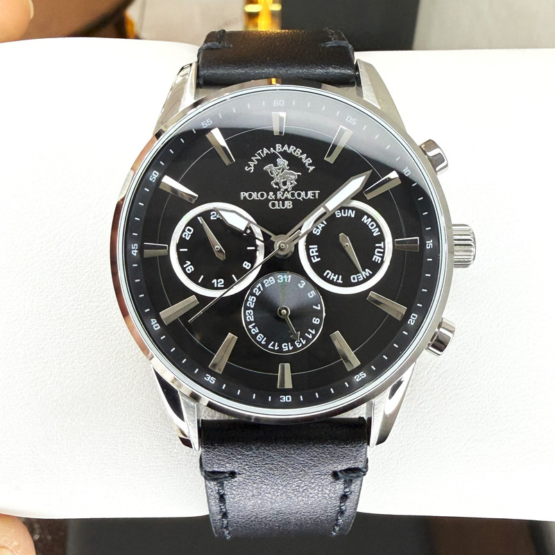 ساعت مچی عقربه‌ای مردانه کوارتز کورنوگراف سانتا باربارا پولو راکت کلاب مدل SB.1.10419-1