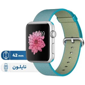 ساعت هوشمند اپل واچ مدل Sport 42mm Silver Aluminum Case With Scuba Blue Nylon Band